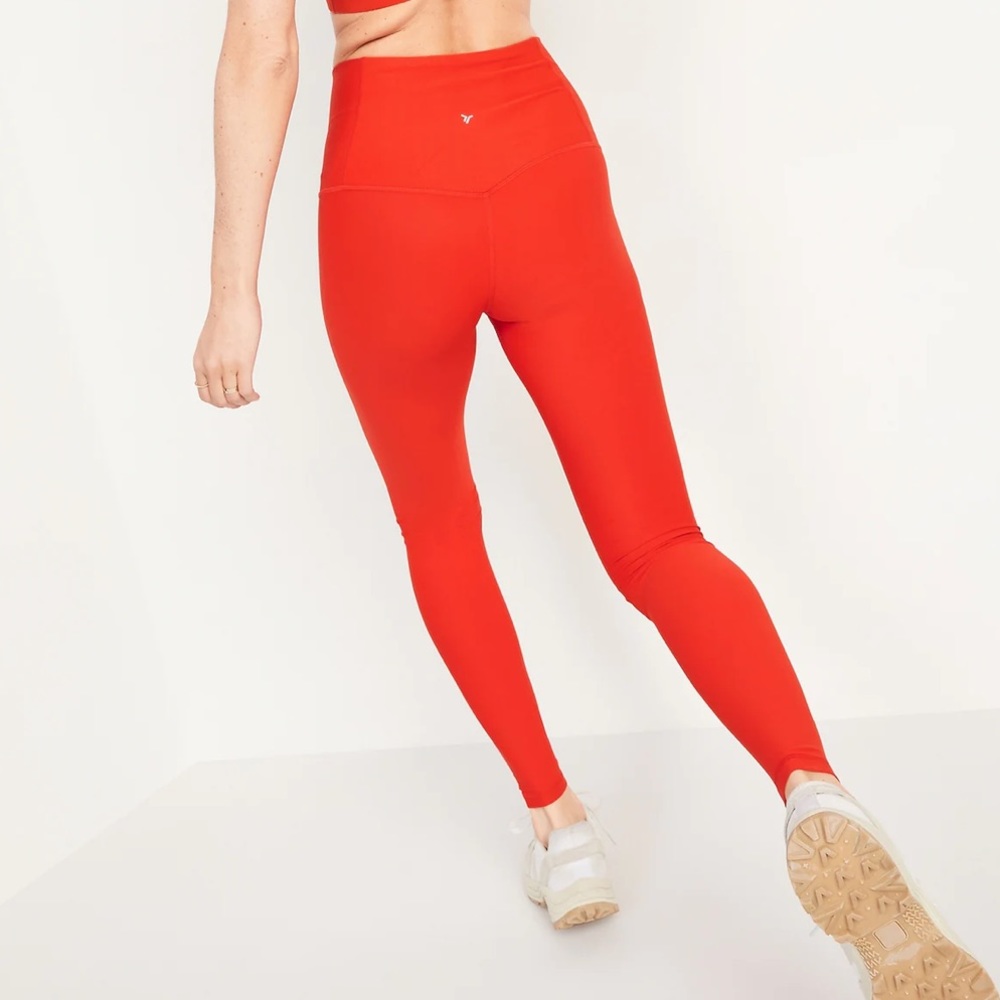 Old Navy Neon Orange Power Soft Yoga Pants